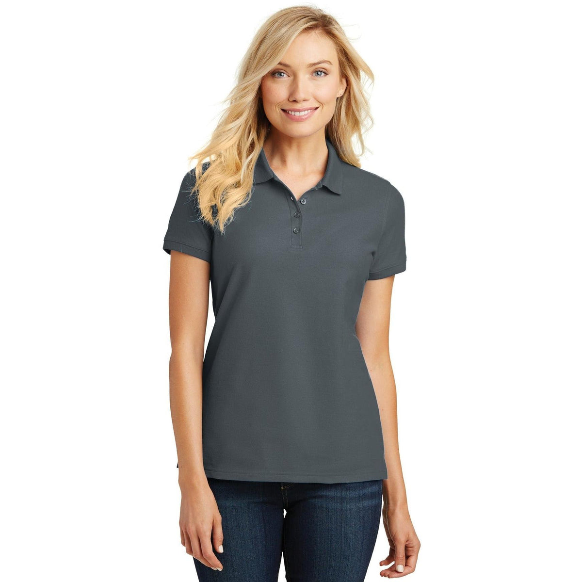 no-logo Port Authority Women's Core Classic Pique Polo-Regular-Port Authority-Thread Logic