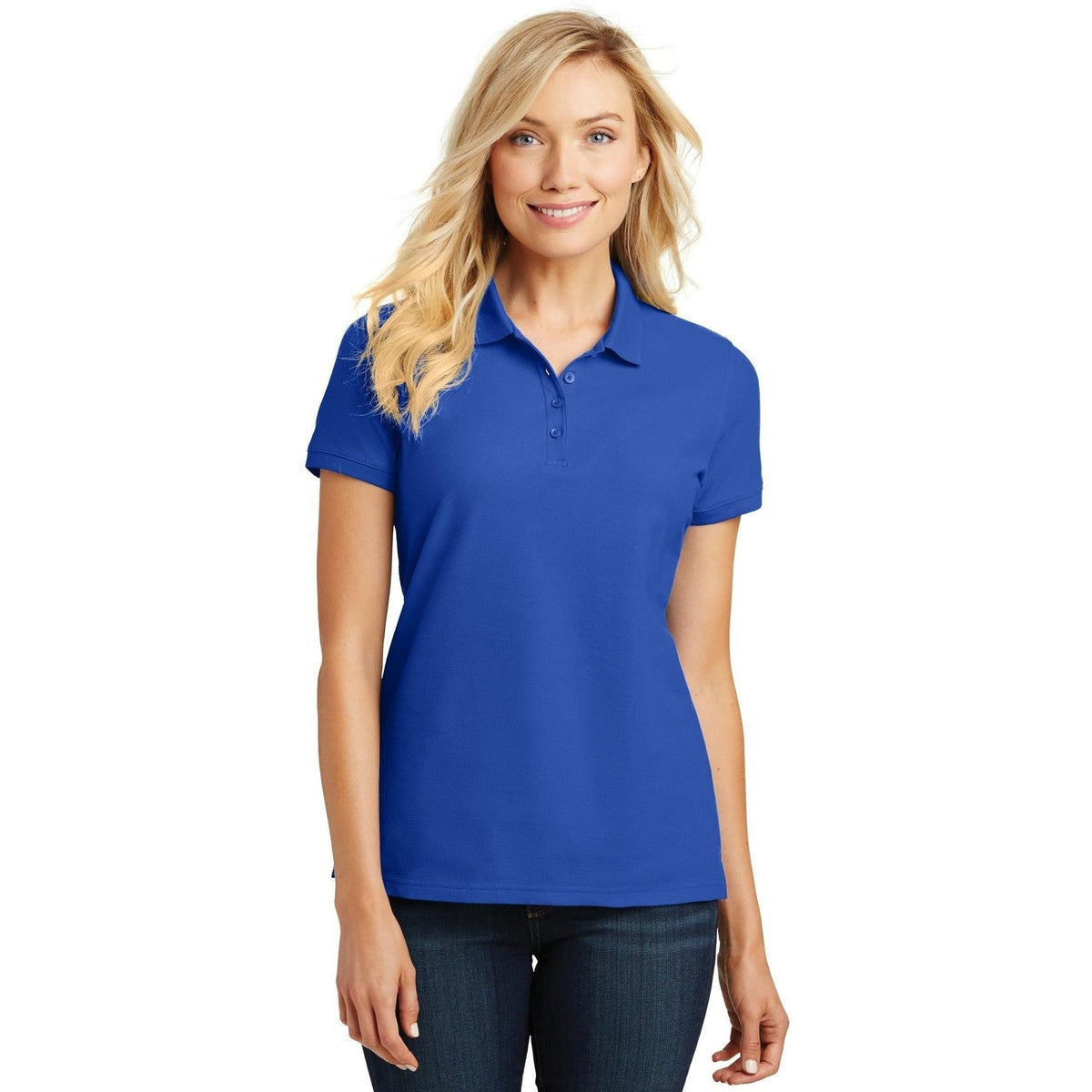 no-logo Port Authority Women's Core Classic Pique Polo-Regular-Port Authority-Thread Logic