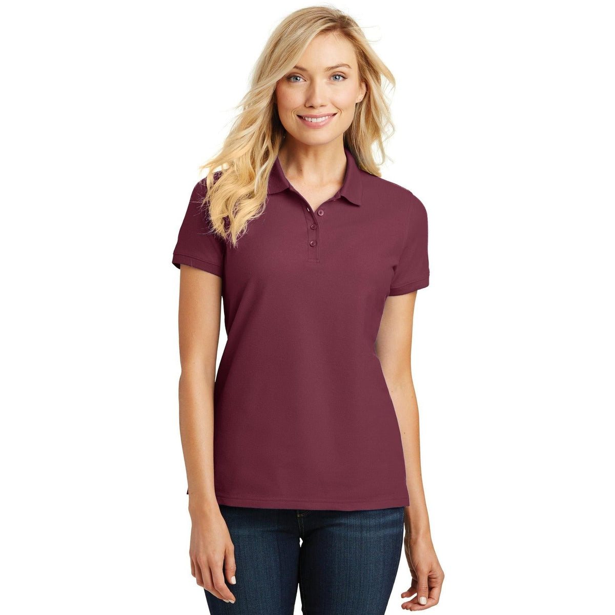 no-logo Port Authority Women's Core Classic Pique Polo-Regular-Port Authority-Thread Logic