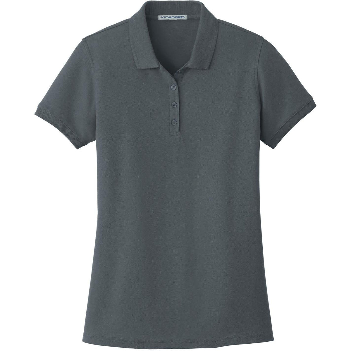 no-logo Port Authority Women's Core Classic Pique Polo-Regular-Port Authority-Graphite-XS-Thread Logic