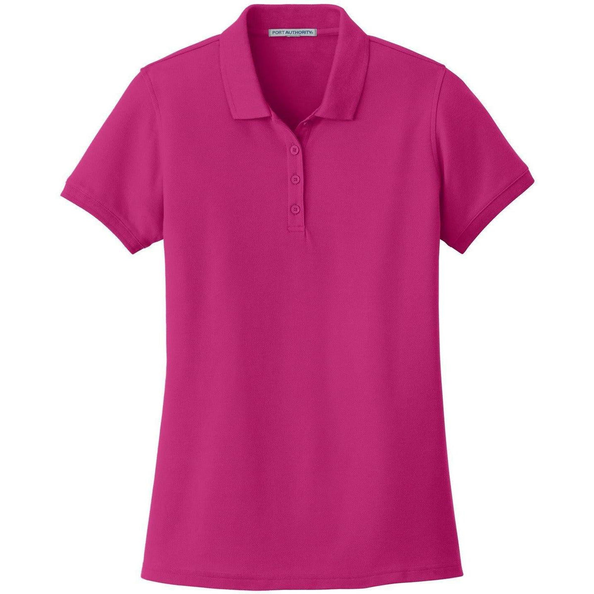 no-logo Port Authority Women's Core Classic Pique Polo-Regular-Port Authority-Pink Azalea-XS-Thread Logic