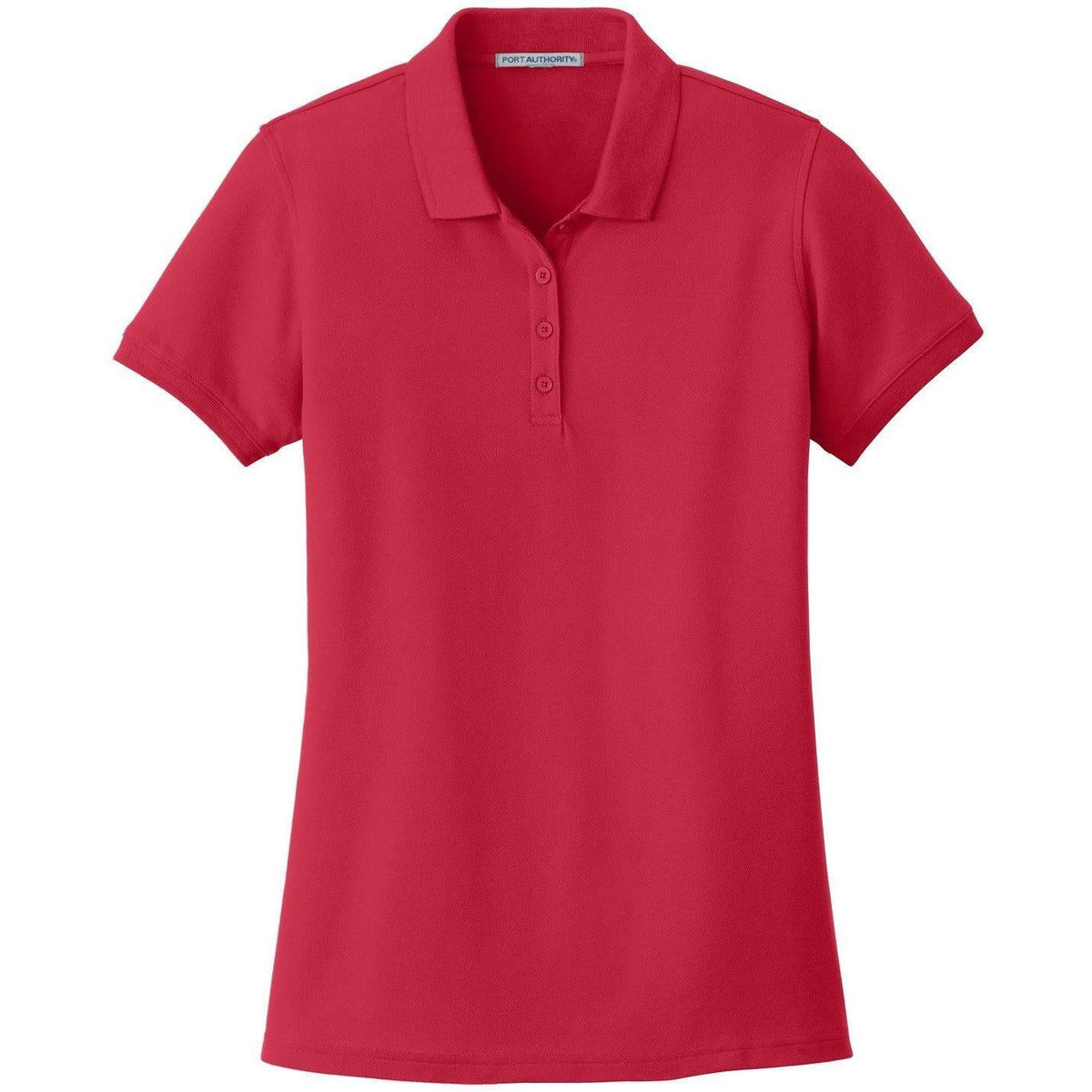 no-logo Port Authority Women's Core Classic Pique Polo-Regular-Port Authority-Rich Red-XS-Thread Logic