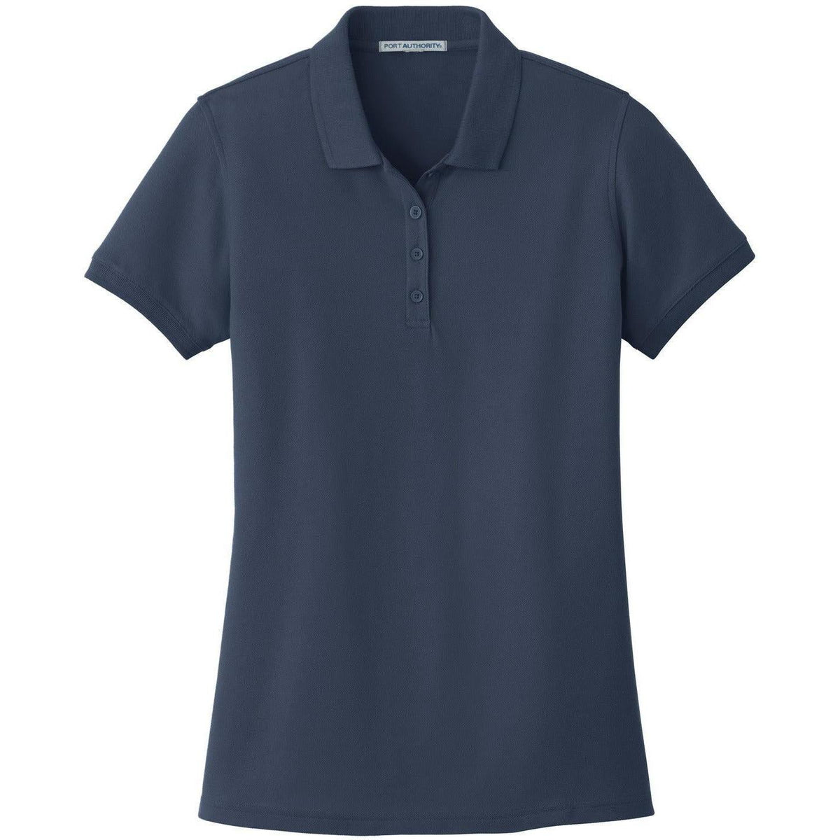 no-logo Port Authority Women's Core Classic Pique Polo-Regular-Port Authority-River Blue Navy-XS-Thread Logic