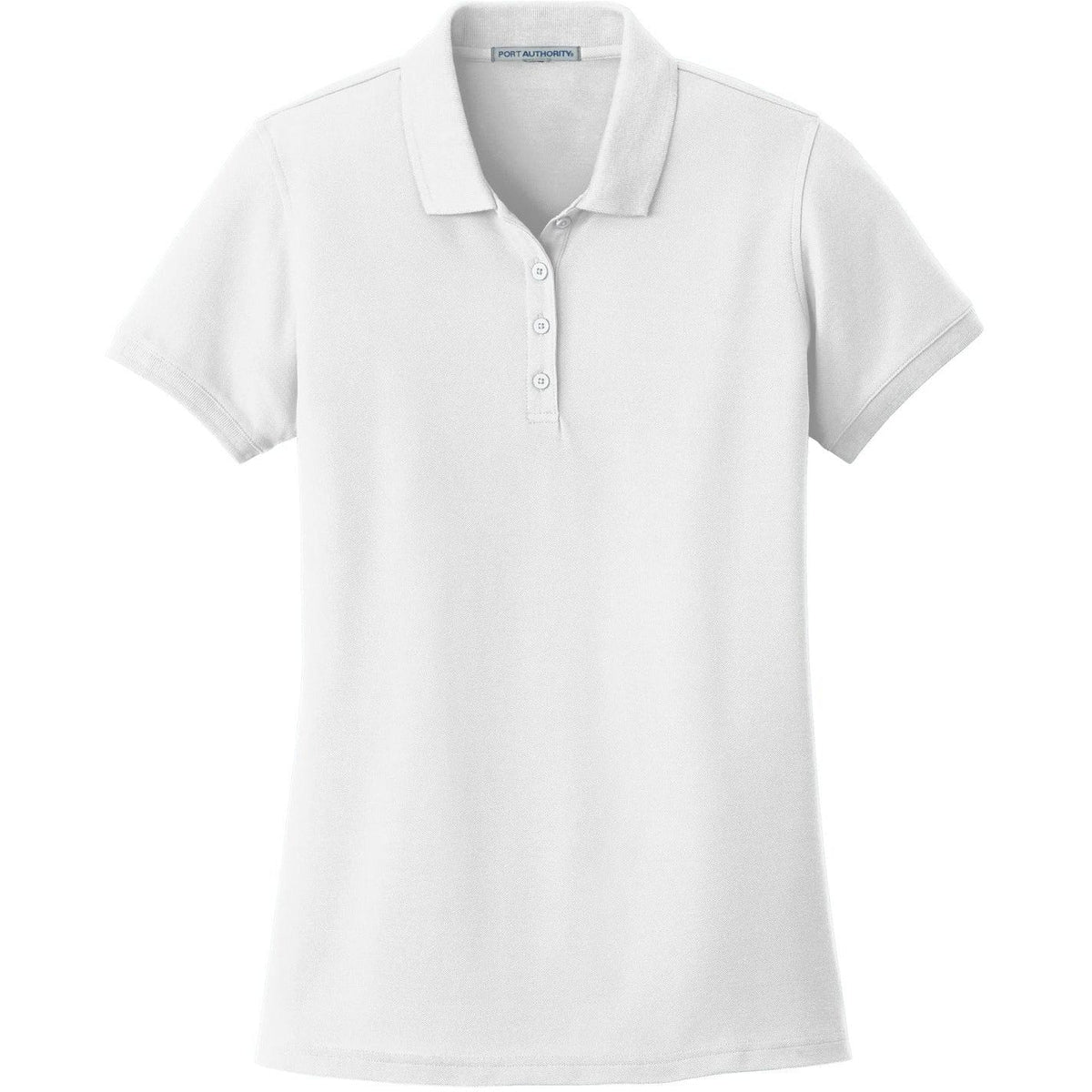 no-logo Port Authority Women's Core Classic Pique Polo-Regular-Port Authority-White-XS-Thread Logic