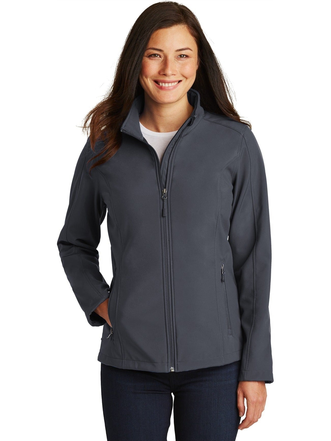 no-logo Port Authority Ladies Core Soft Shell Jacket-Regular-Port Authority-Thread Logic