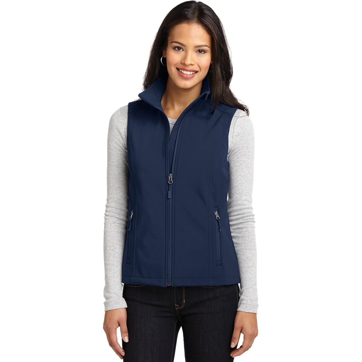 no-logo Port Authority Women's Core Soft Shell Vest-Vests-Port Authority-Thread Logic