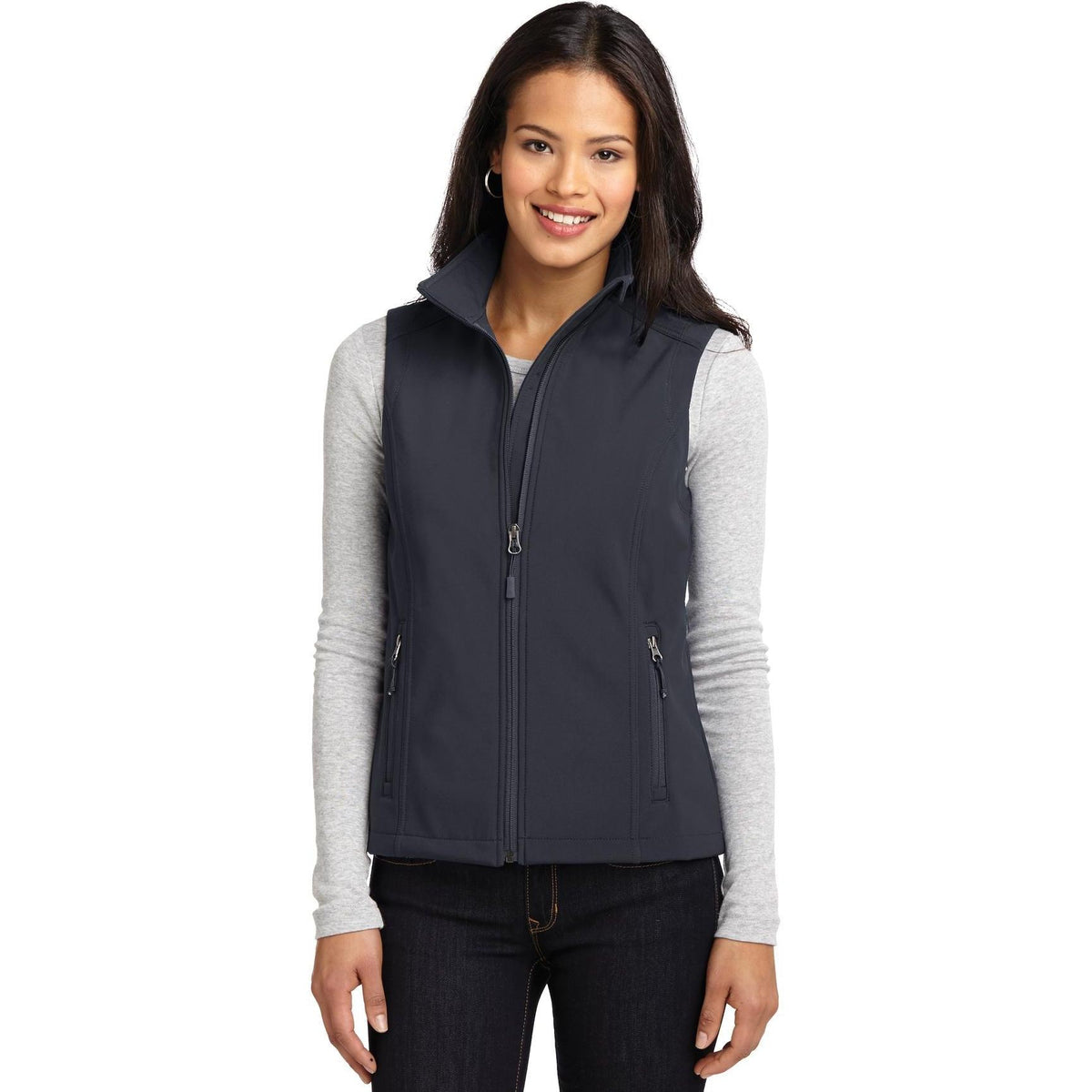 no-logo Port Authority Women's Core Soft Shell Vest-Vests-Port Authority-Thread Logic