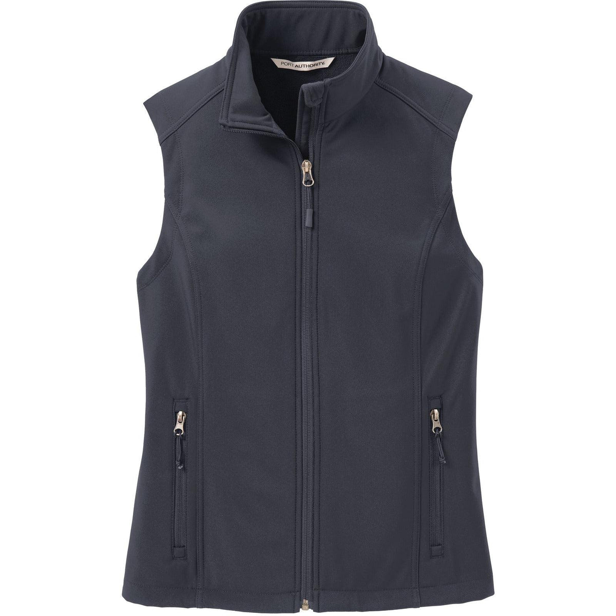 no-logo Port Authority Women's Core Soft Shell Vest-Vests-Port Authority-Battleship Grey-XS-Thread Logic