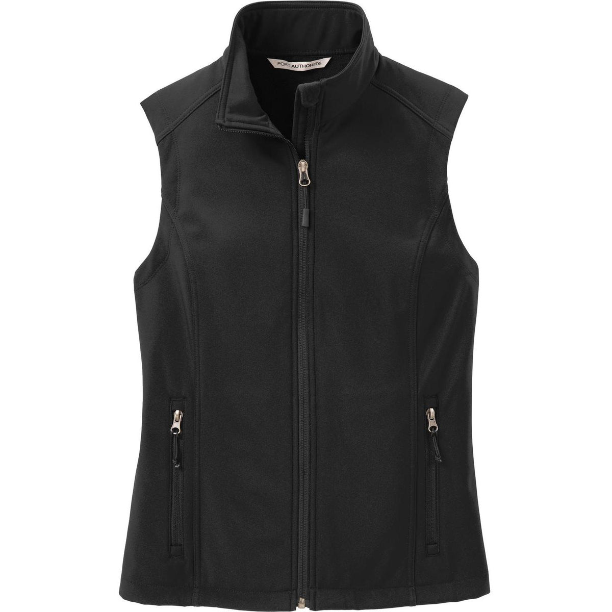 no-logo Port Authority Women's Core Soft Shell Vest-Vests-Port Authority-Black-XS-Thread Logic
