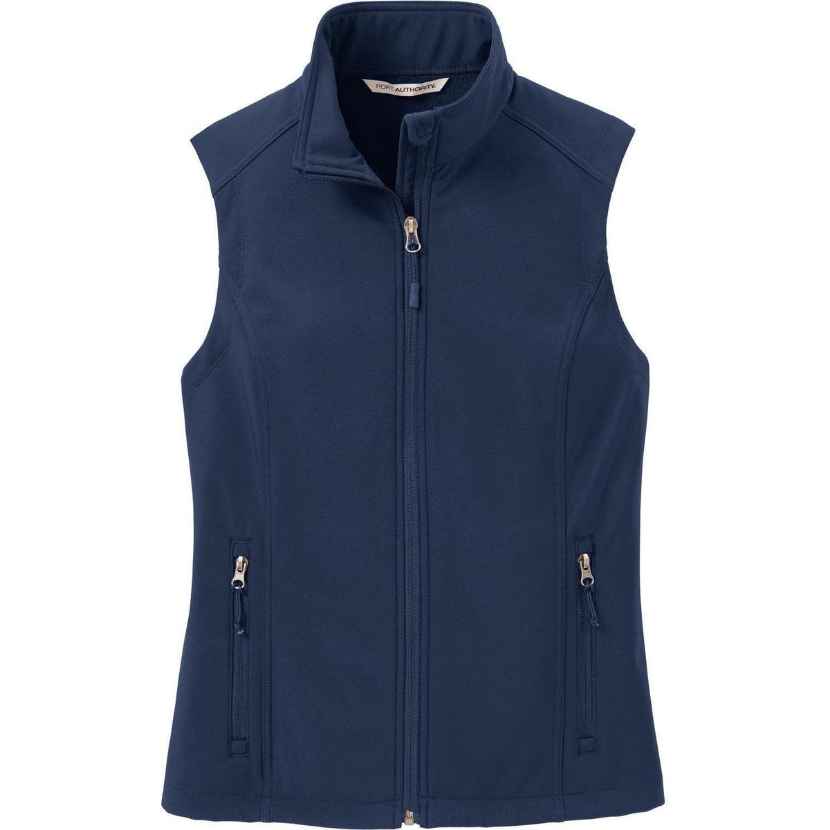 no-logo Port Authority Women's Core Soft Shell Vest-Vests-Port Authority-Dress Blue Navy-XS-Thread Logic