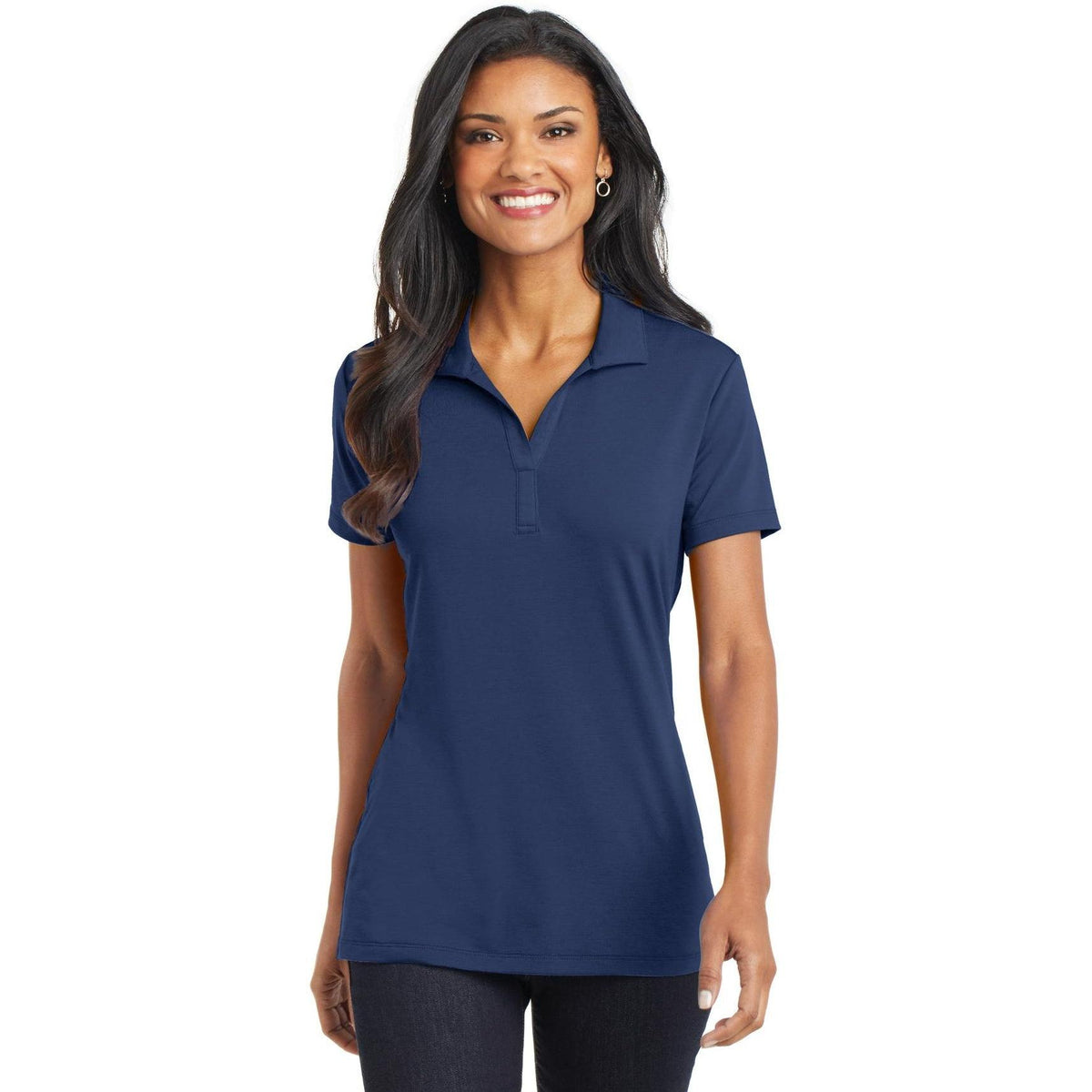 no-logo Port Authority Women's Cotton Touch Performance Polo-Regular-Port Authority-Thread Logic