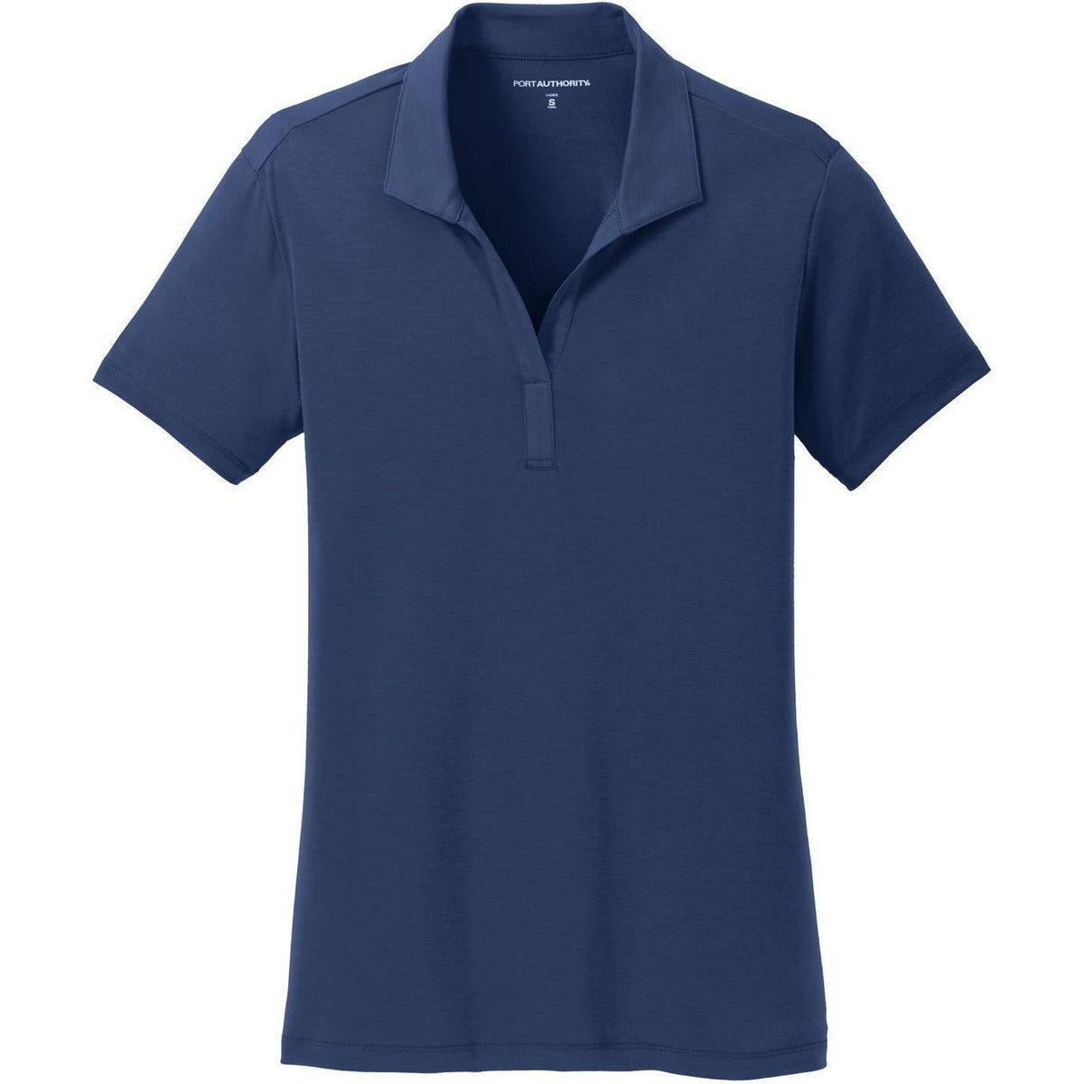 no-logo Port Authority Women's Cotton Touch Performance Polo-Regular-Port Authority-Estate Blue-S-Thread Logic