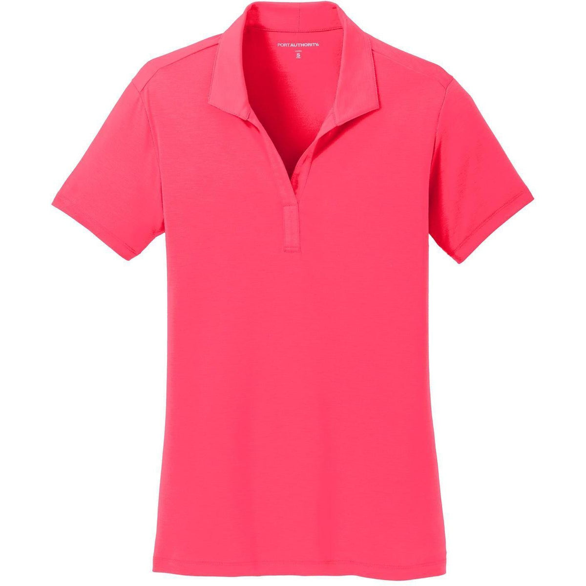 no-logo Port Authority Women's Cotton Touch Performance Polo-Regular-Port Authority-Hot Coral-S-Thread Logic