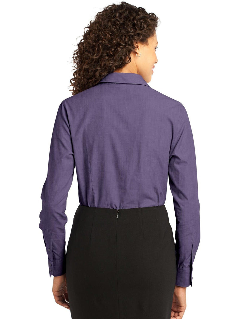 no-logo Port Authority Ladies Crosshatch Easy Care Shirt-Regular-Port Authority-Thread Logic