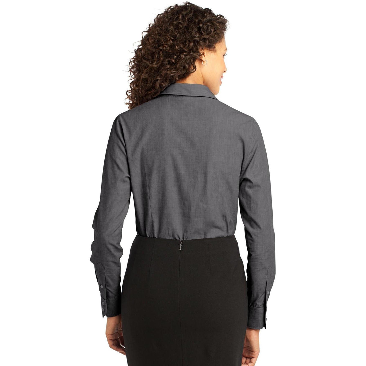 no-logo Port Authority Ladies Crosshatch Easy Care Shirt-Regular-Port Authority-Thread Logic