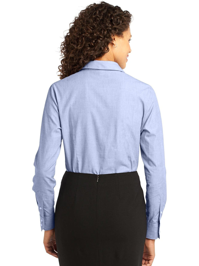 no-logo Port Authority Ladies Crosshatch Easy Care Shirt-Regular-Port Authority-Thread Logic