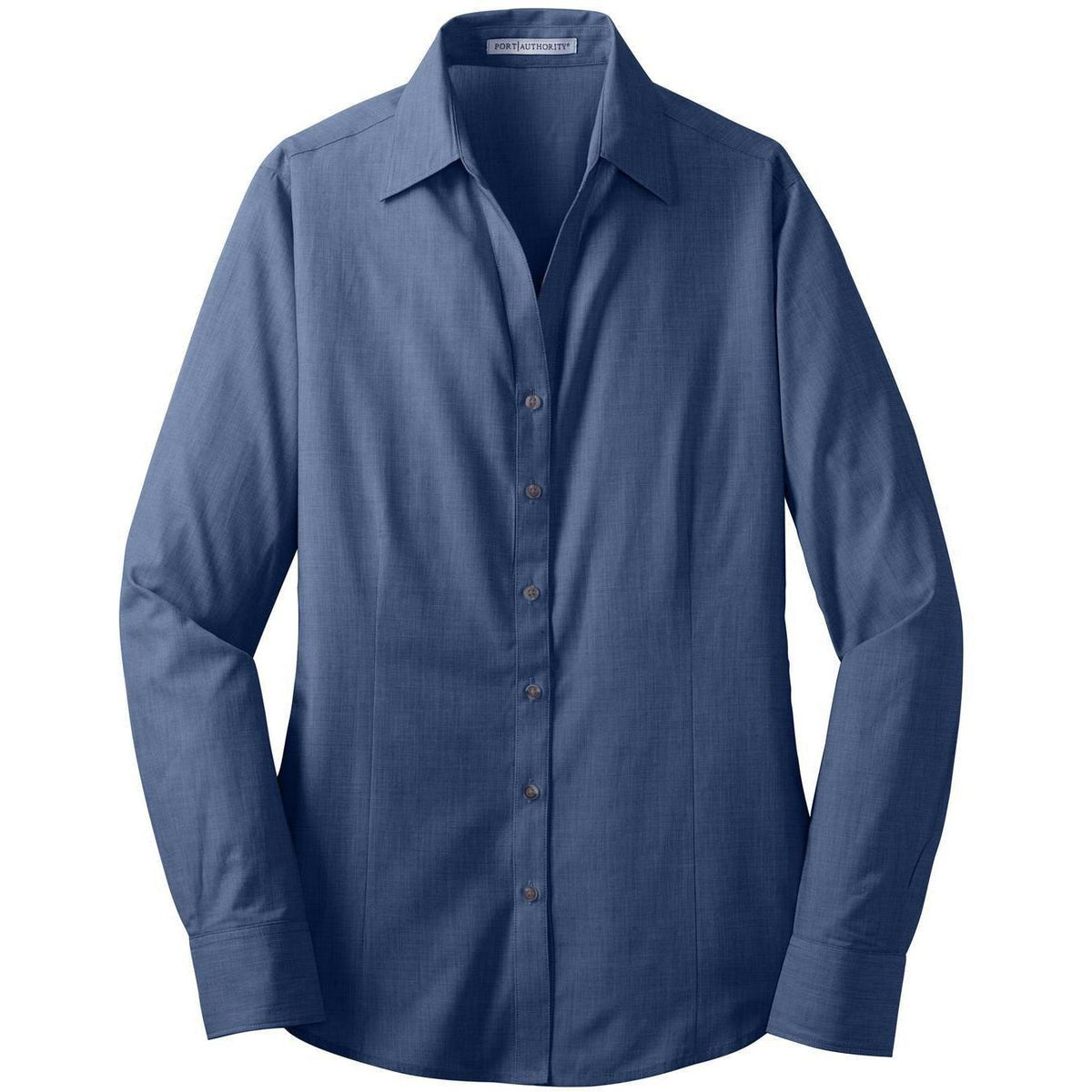 no-logo Port Authority Ladies Crosshatch Easy Care Shirt