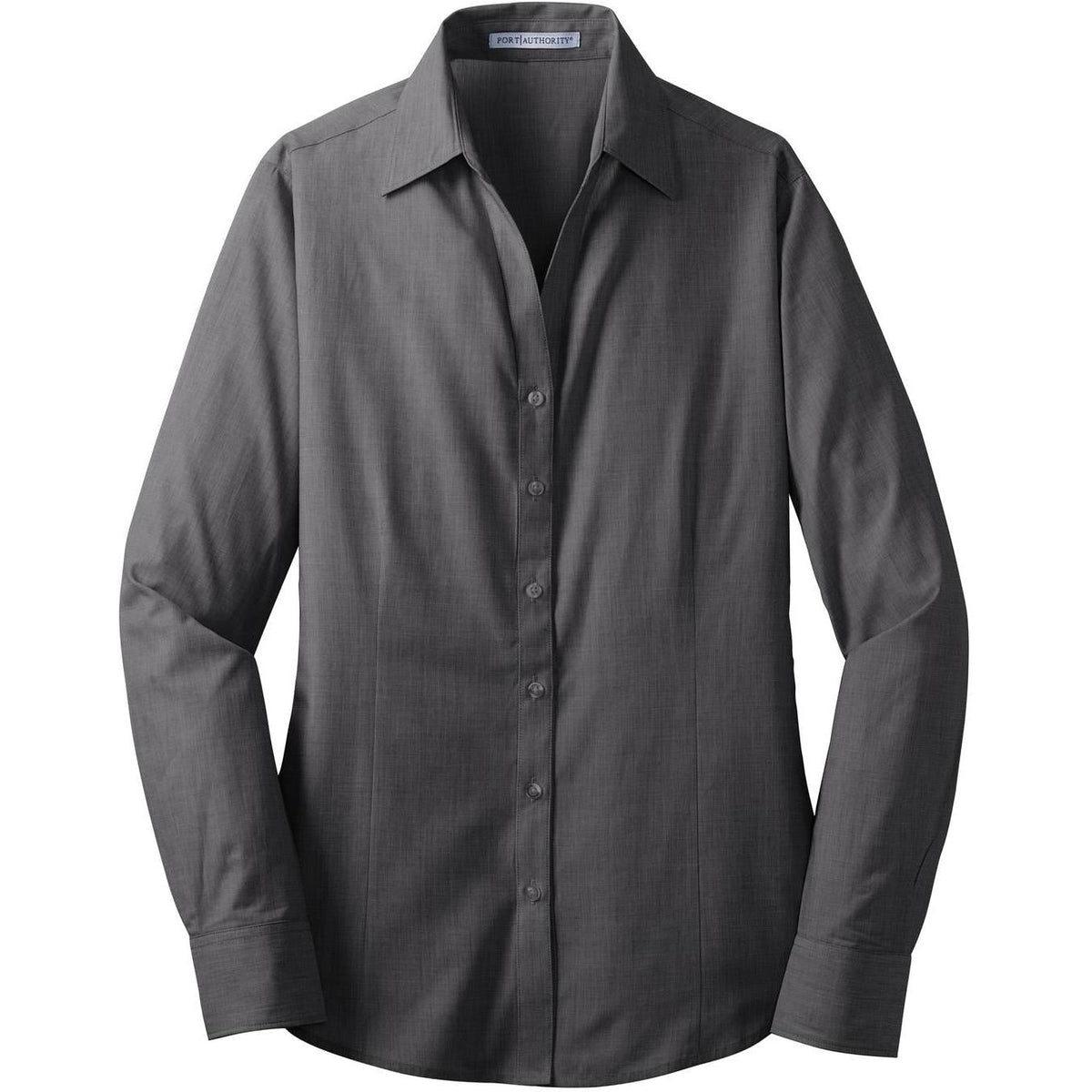no-logo Port Authority Ladies Crosshatch Easy Care Shirt
