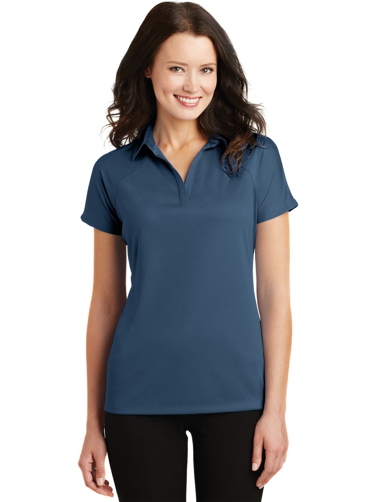 no-logo Port Authority Ladies Crossover Raglan Polo-Regular-Port Authority-Thread Logic
