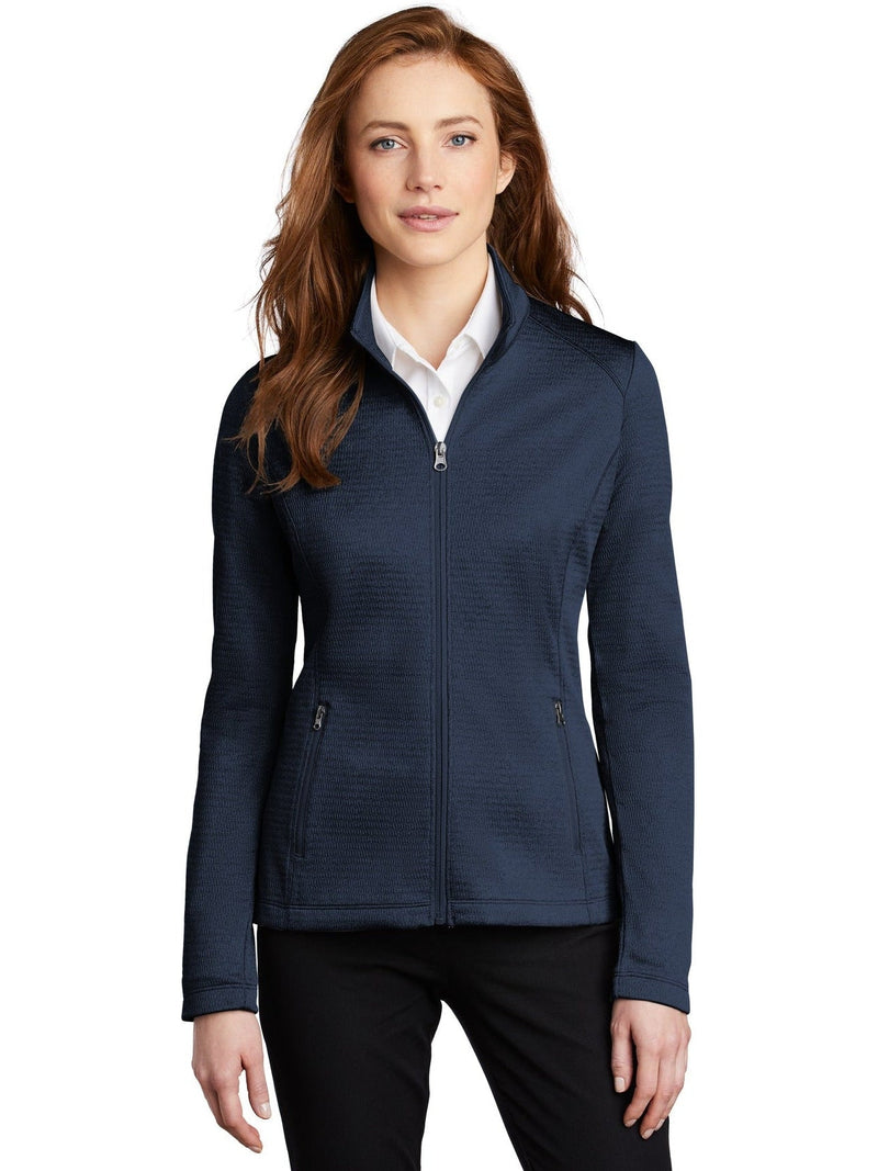 no-logo Port Authority Ladies Diamond Heather Fleece Full-Zip Jacket-Regular-Port Authority-Thread Logic