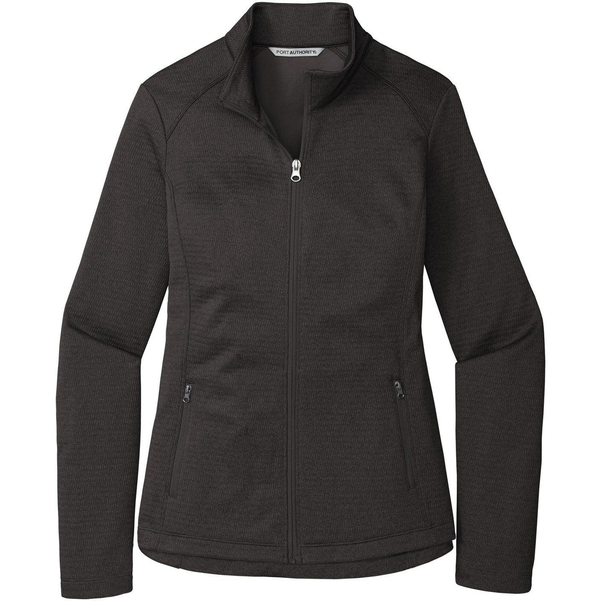 no-logo Port Authority Ladies Diamond Heather Fleece Full-Zip Jacket