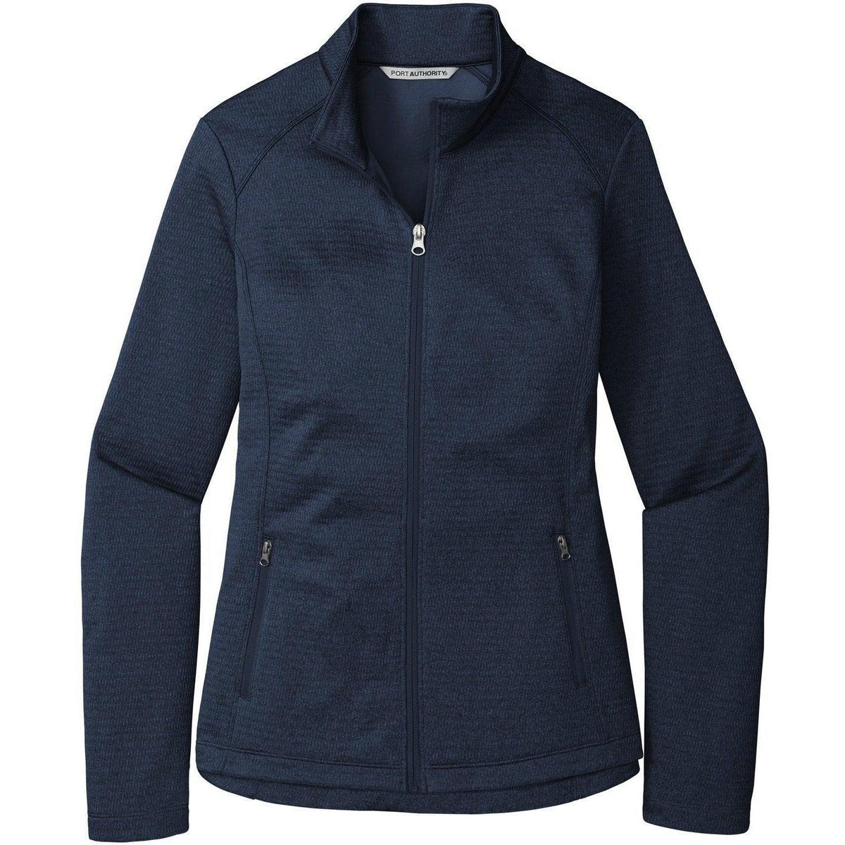 no-logo Port Authority Ladies Diamond Heather Fleece Full-Zip Jacket