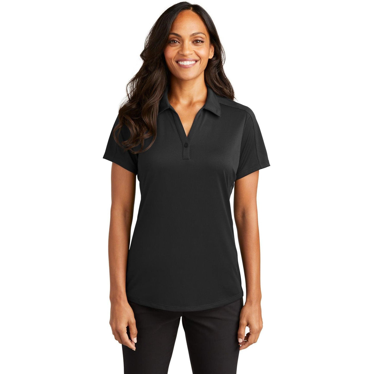 no-logo Port Authority Women's Diamond Jacquard Polo-Regular-Port Authority-Thread Logic