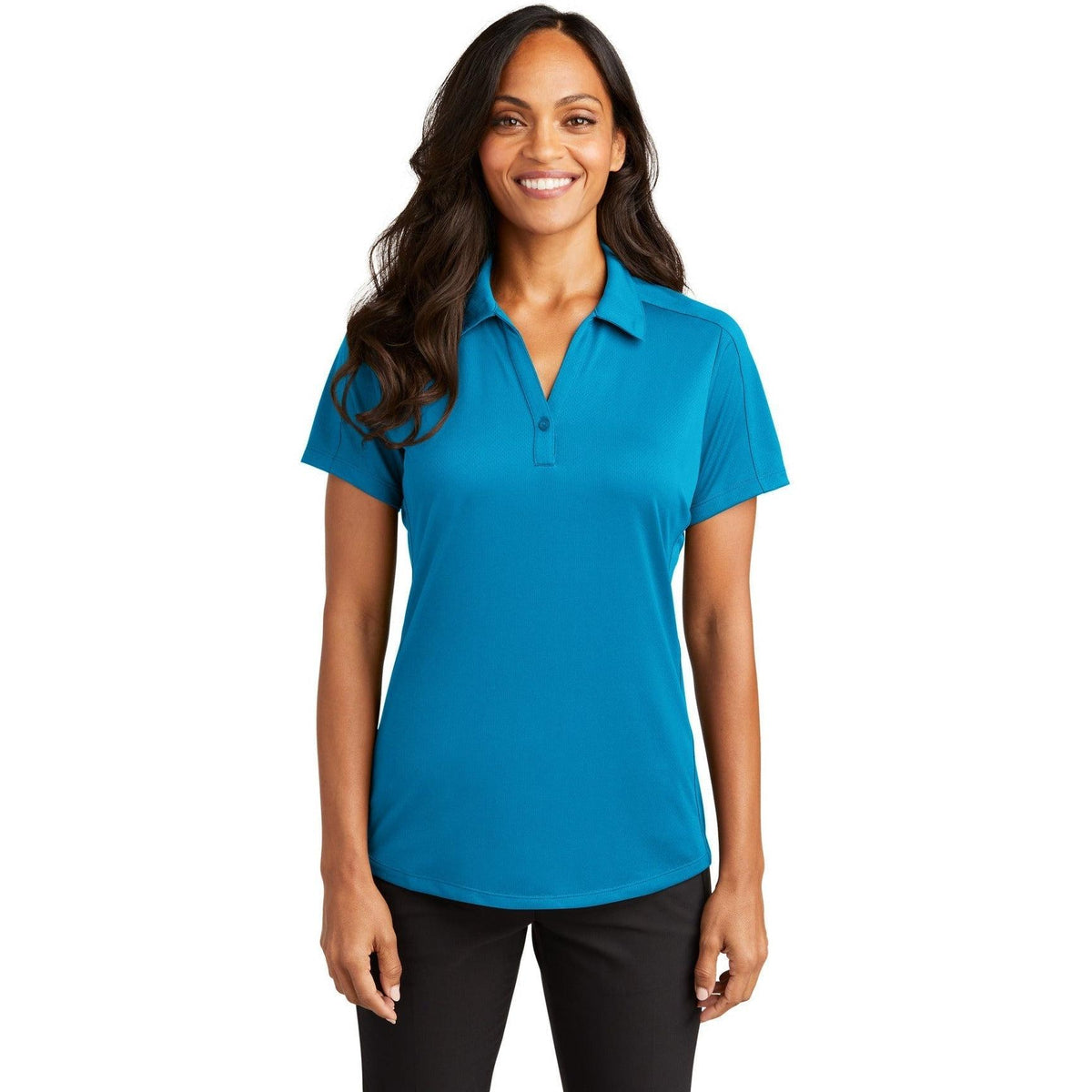 no-logo Port Authority Women's Diamond Jacquard Polo-Regular-Port Authority-Thread Logic