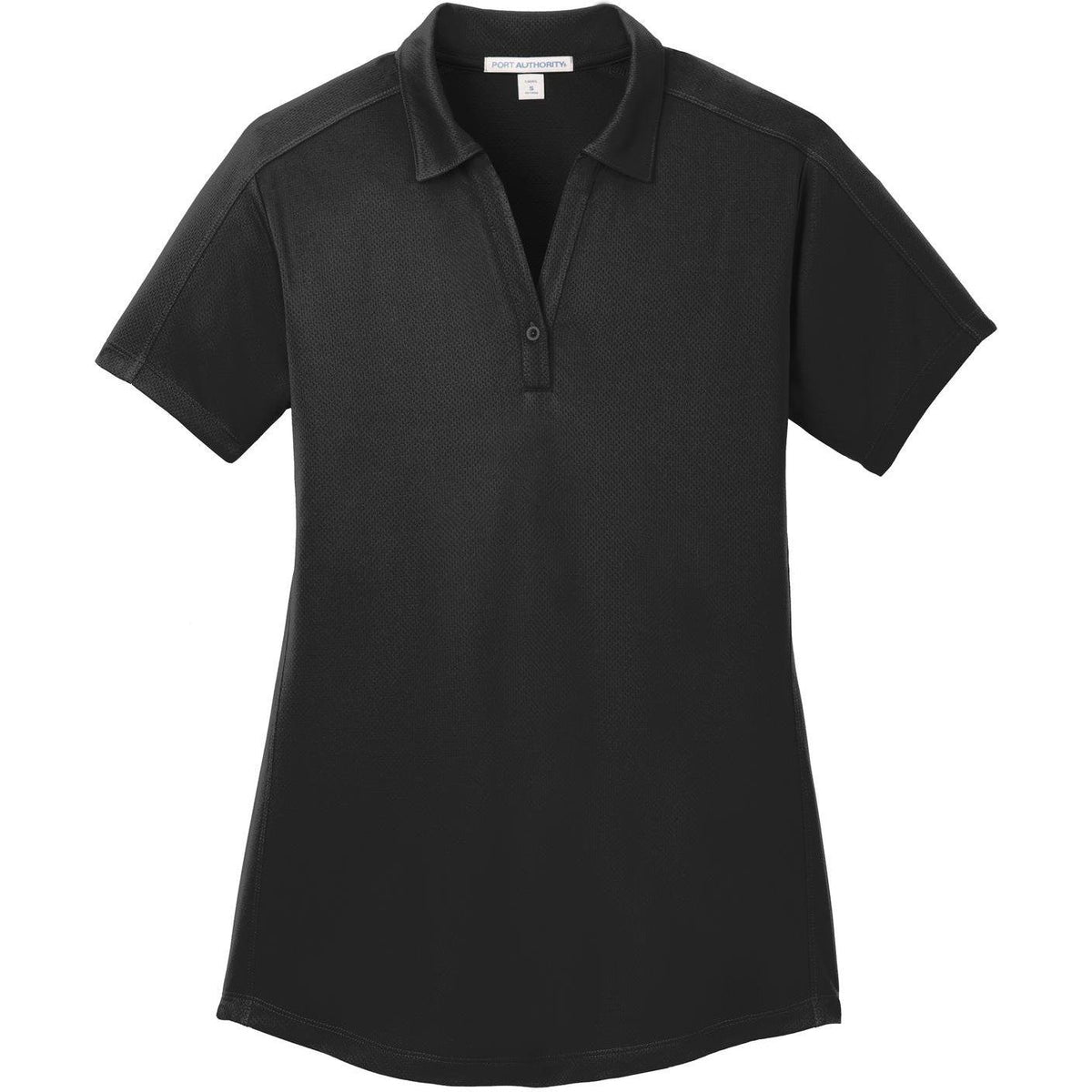 no-logo Port Authority Women's Diamond Jacquard Polo-Regular-Port Authority-Black-XS-Thread Logic