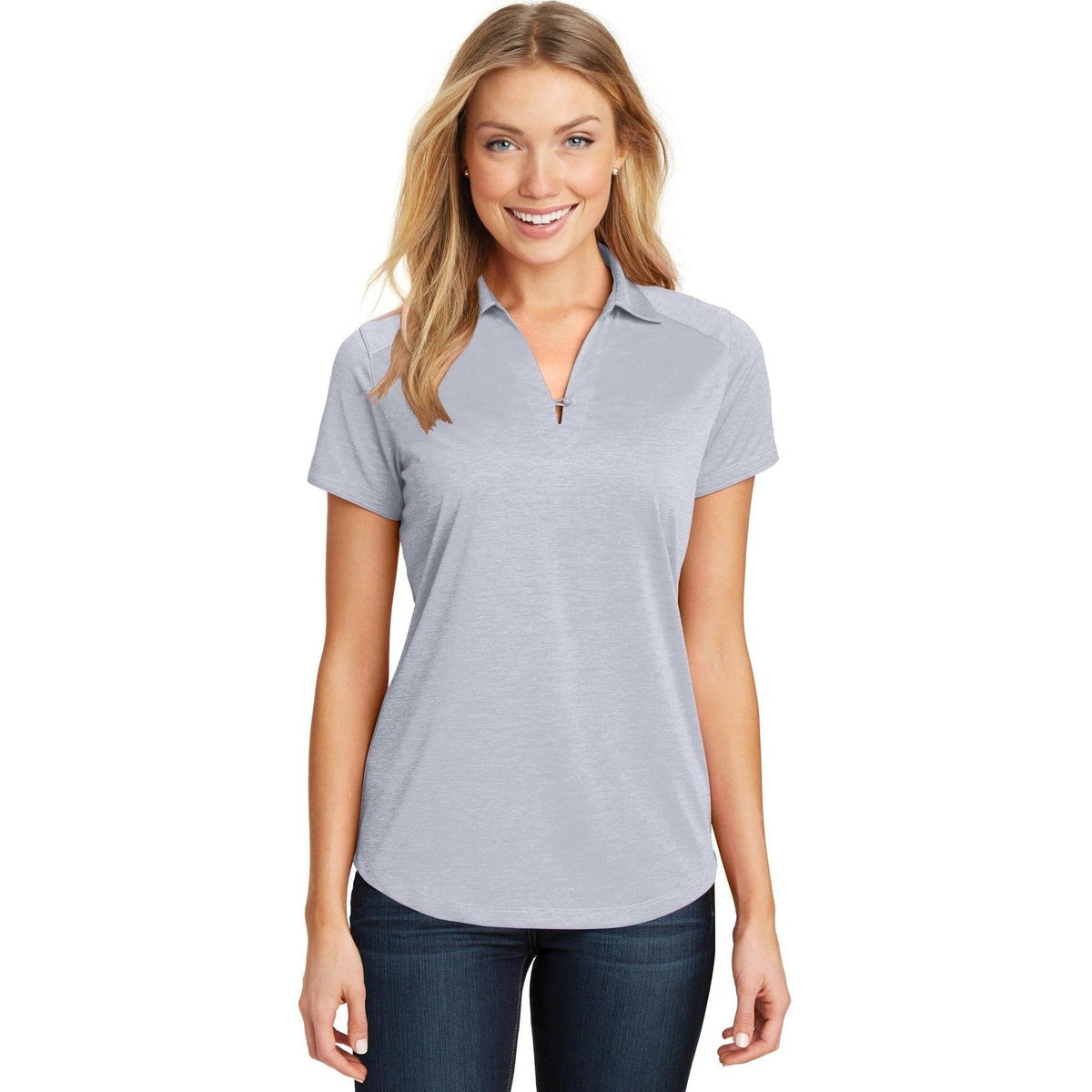 no-logo Port Authority Women's Digi Heather Performance Polo-Regular-Port Authority-Thread Logic
