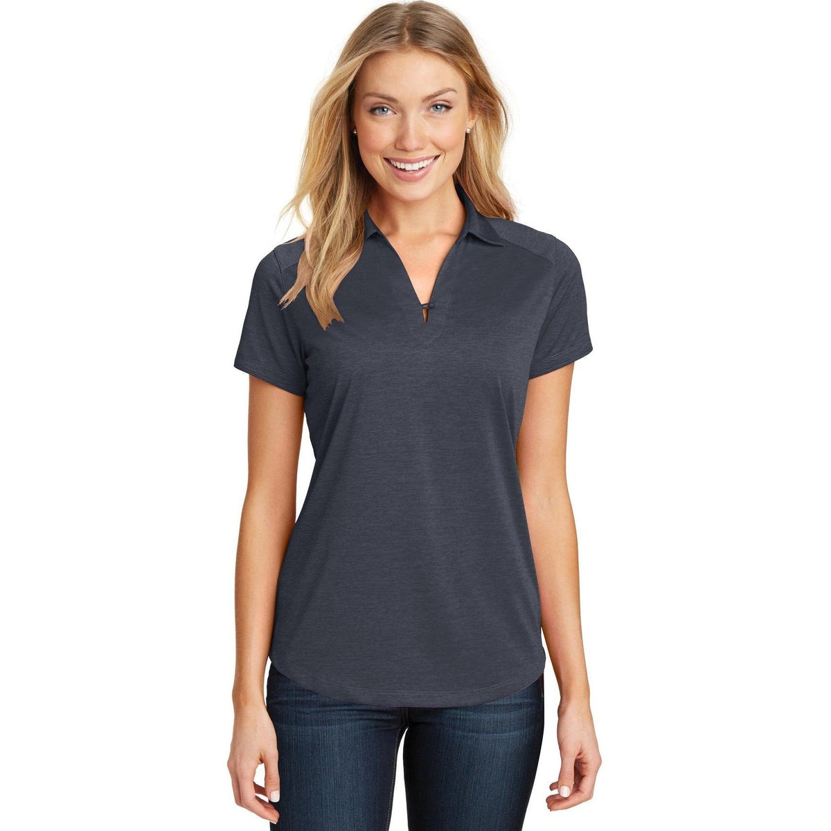 no-logo Port Authority Women's Digi Heather Performance Polo-Regular-Port Authority-Thread Logic