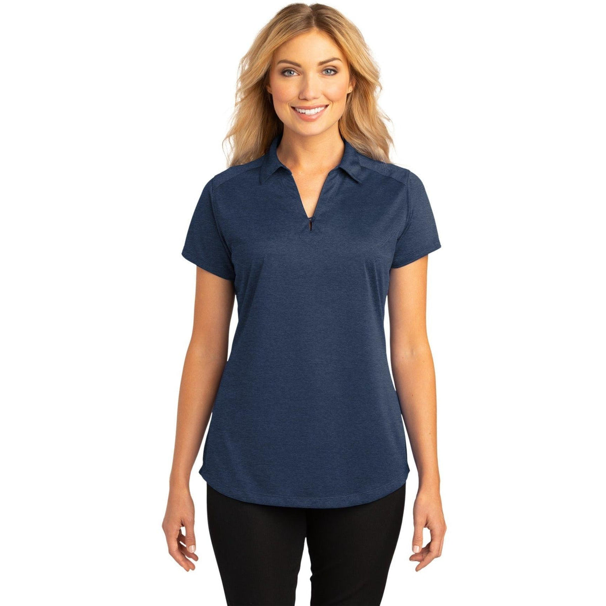 no-logo Port Authority Women's Digi Heather Performance Polo-Regular-Port Authority-Thread Logic