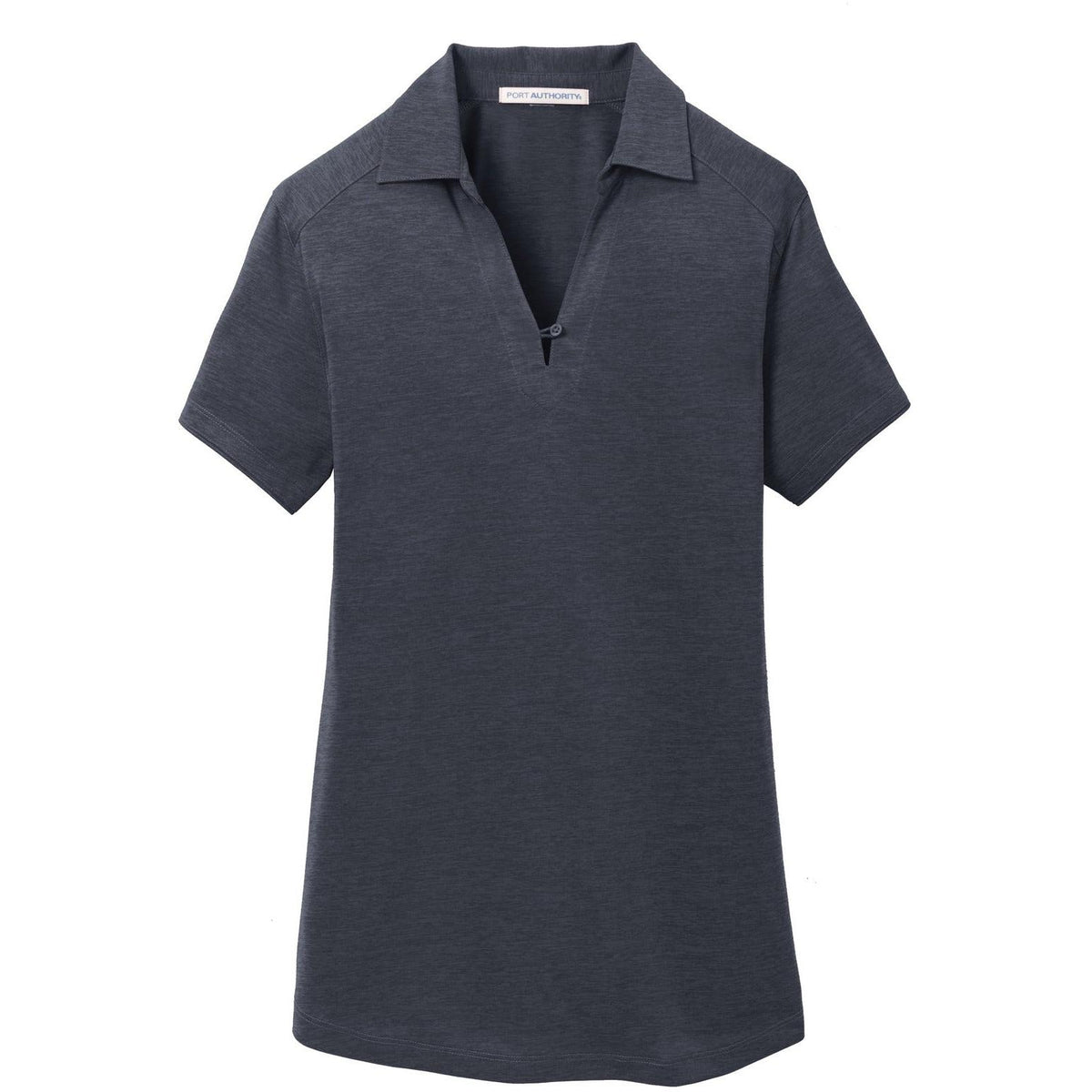no-logo Port Authority Women's Digi Heather Performance Polo-Regular-Port Authority-Dark Grey-S-Thread Logic