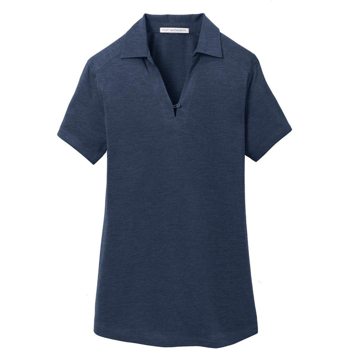 no-logo Port Authority Women's Digi Heather Performance Polo-Regular-Port Authority-Dress Blue Navy-S-Thread Logic