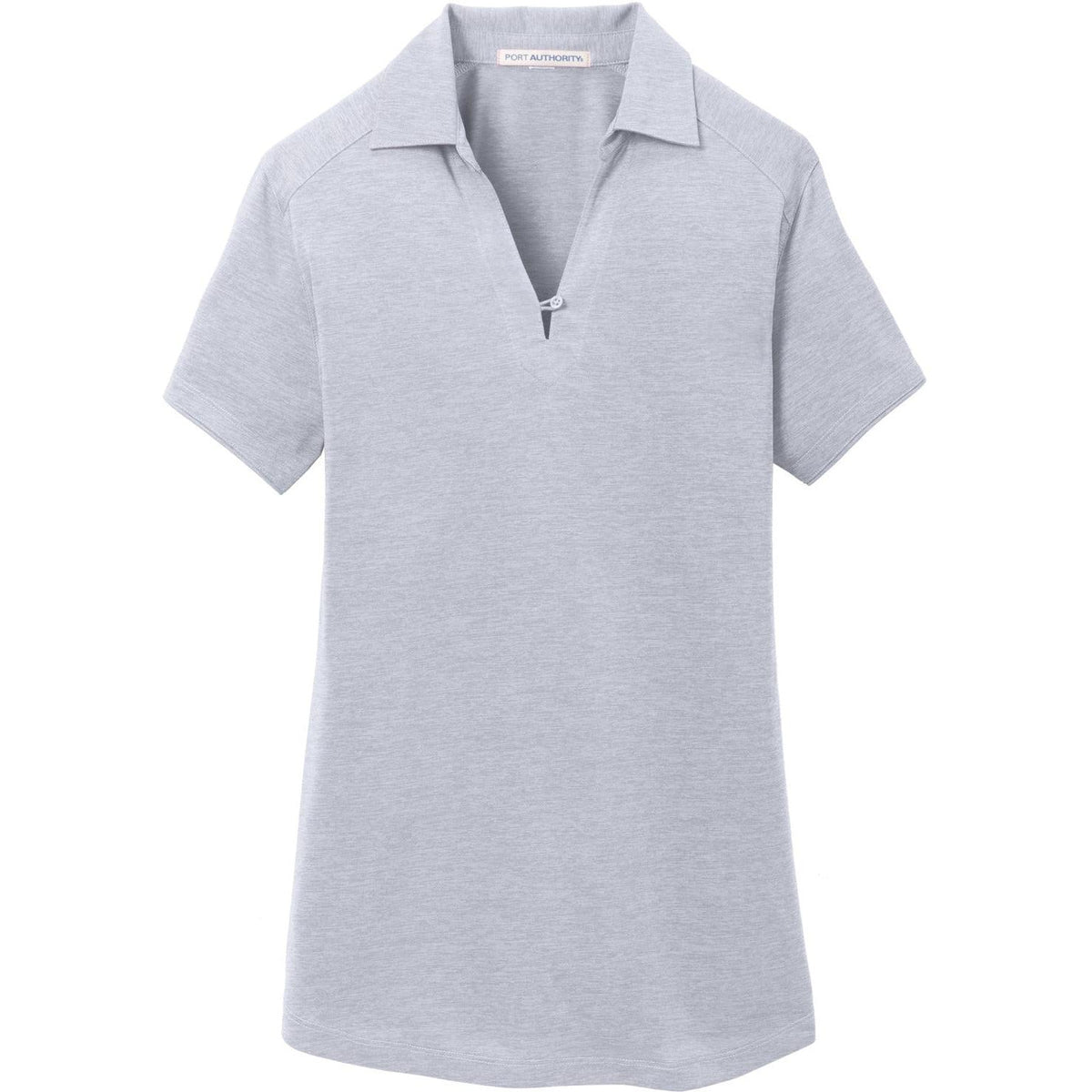 no-logo Port Authority Women's Digi Heather Performance Polo-Regular-Port Authority-Light Grey-S-Thread Logic
