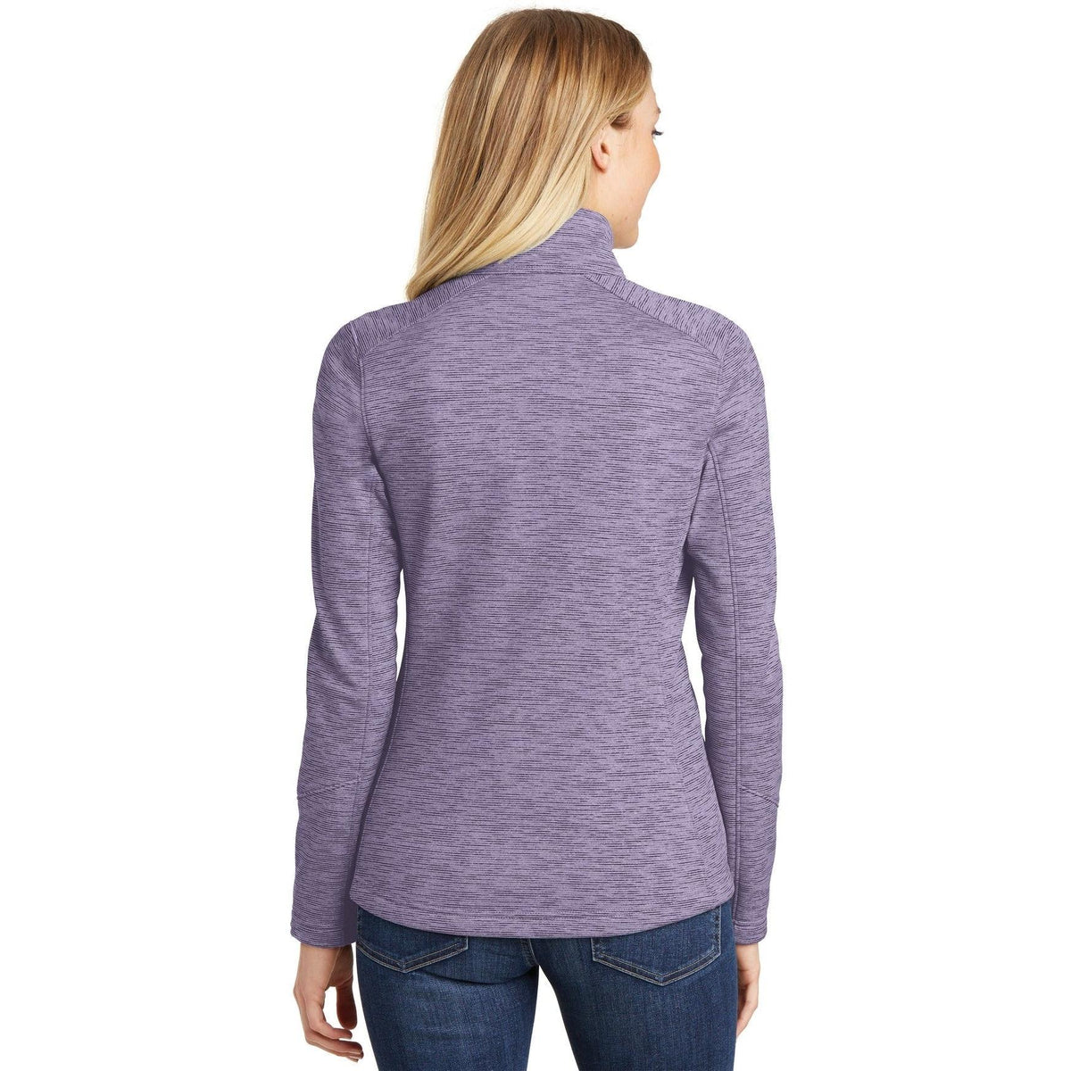 no-logo Port Authority Ladies Digi Stripe Fleece Jacket-Regular-Port Authority-Thread Logic