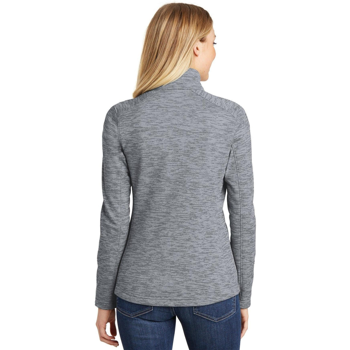 no-logo Port Authority Ladies Digi Stripe Fleece Jacket-Regular-Port Authority-Thread Logic