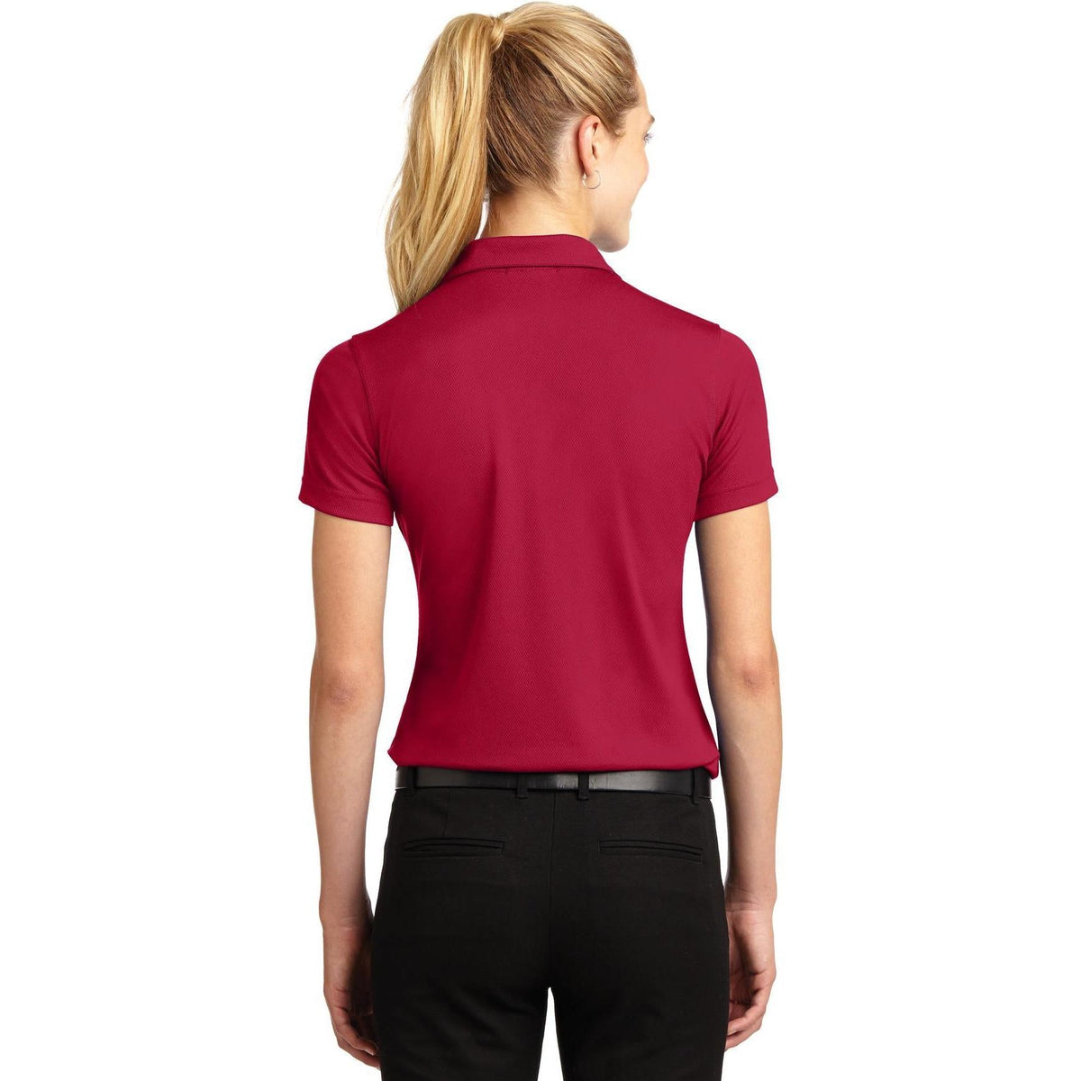 no-logo Sport-Tek Women's Dri-Mesh V-Neck Polo Shirt-Regular-Sport-Tek-Thread Logic