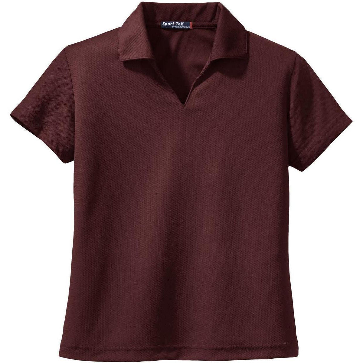 no-logo Sport-Tek Women's Dri-Mesh V-Neck Polo Shirt-Regular-Sport-Tek-Maroon-S-Thread Logic