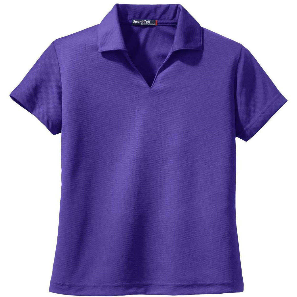 no-logo Sport-Tek Women's Dri-Mesh V-Neck Polo Shirt-Regular-Sport-Tek-Purple-S-Thread Logic