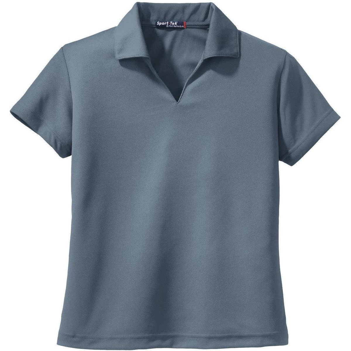 no-logo Sport-Tek Women's Dri-Mesh V-Neck Polo Shirt-Regular-Sport-Tek-Steel-S-Thread Logic