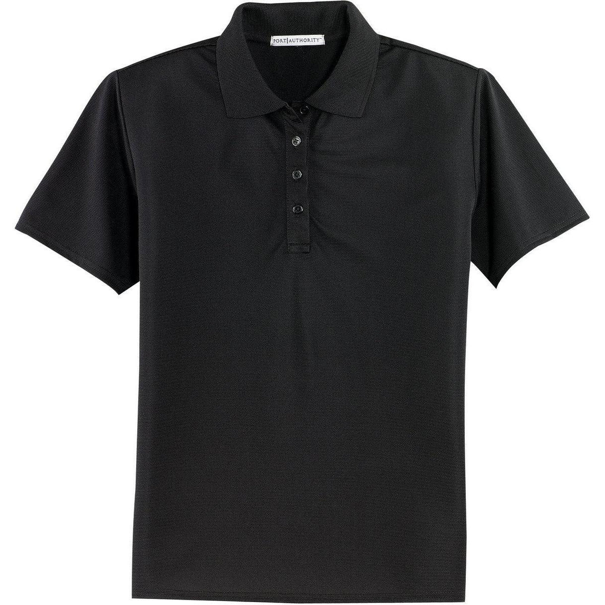 no-logo Port Authority Women's Dry Zone Ottoman Polo-Regular-Port Authority-Black-XS-Thread Logic