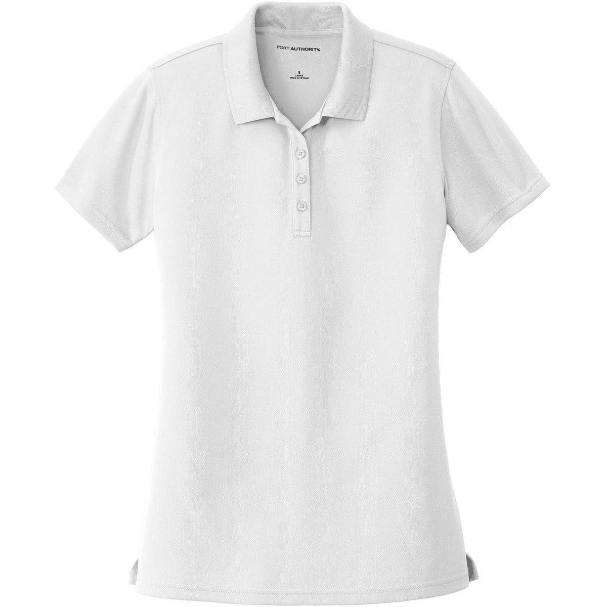 no-logo Port Authority Women's Dry Zone UV Micro-Mesh Polo-Regular-Port Authority-White-XS-Thread Logic