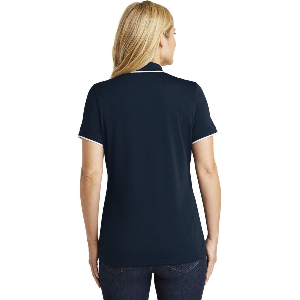 no-logo Port Authority Women's Dry Zone UV Micro-Mesh Tipped Polo-Regular-Port Authority-Thread Logic