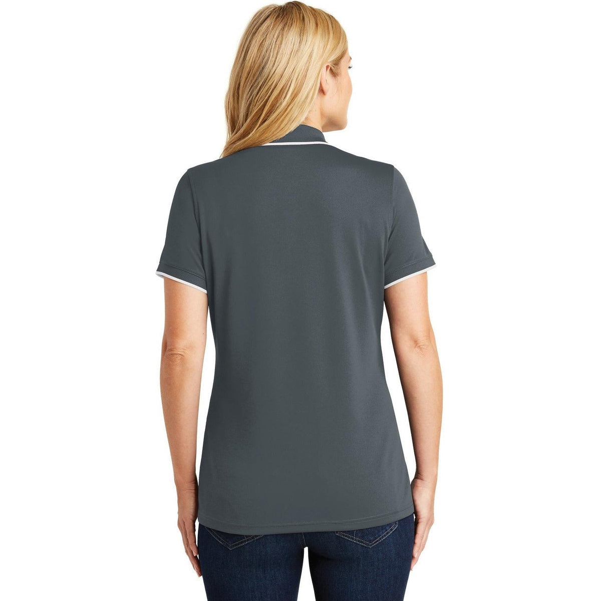no-logo Port Authority Women's Dry Zone UV Micro-Mesh Tipped Polo-Regular-Port Authority-Thread Logic