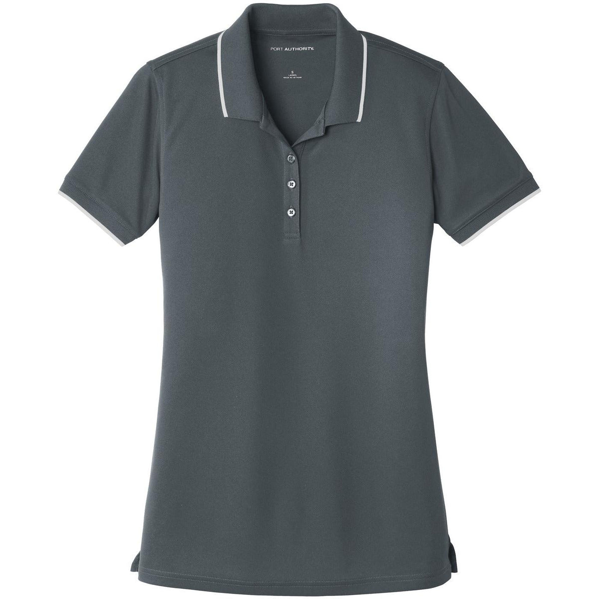 no-logo Port Authority Women's Dry Zone UV Micro-Mesh Tipped Polo-Regular-Port Authority-Thread Logic