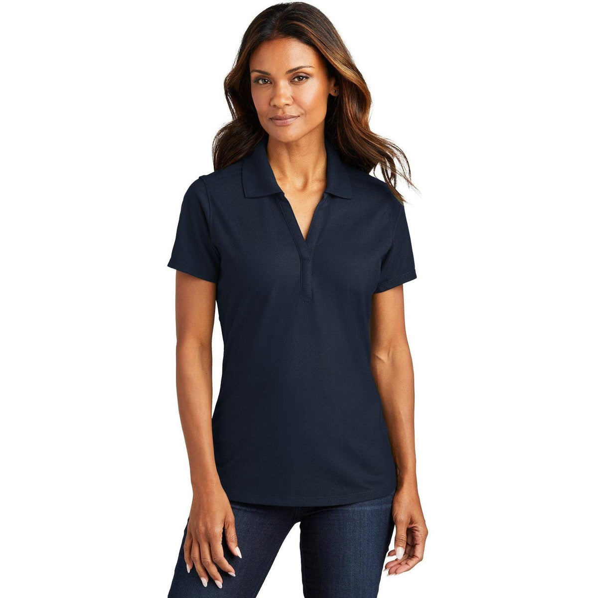 no-logo Port Authority Women's EZPerformance Pique Polo-Regular-Port Authority-Thread Logic