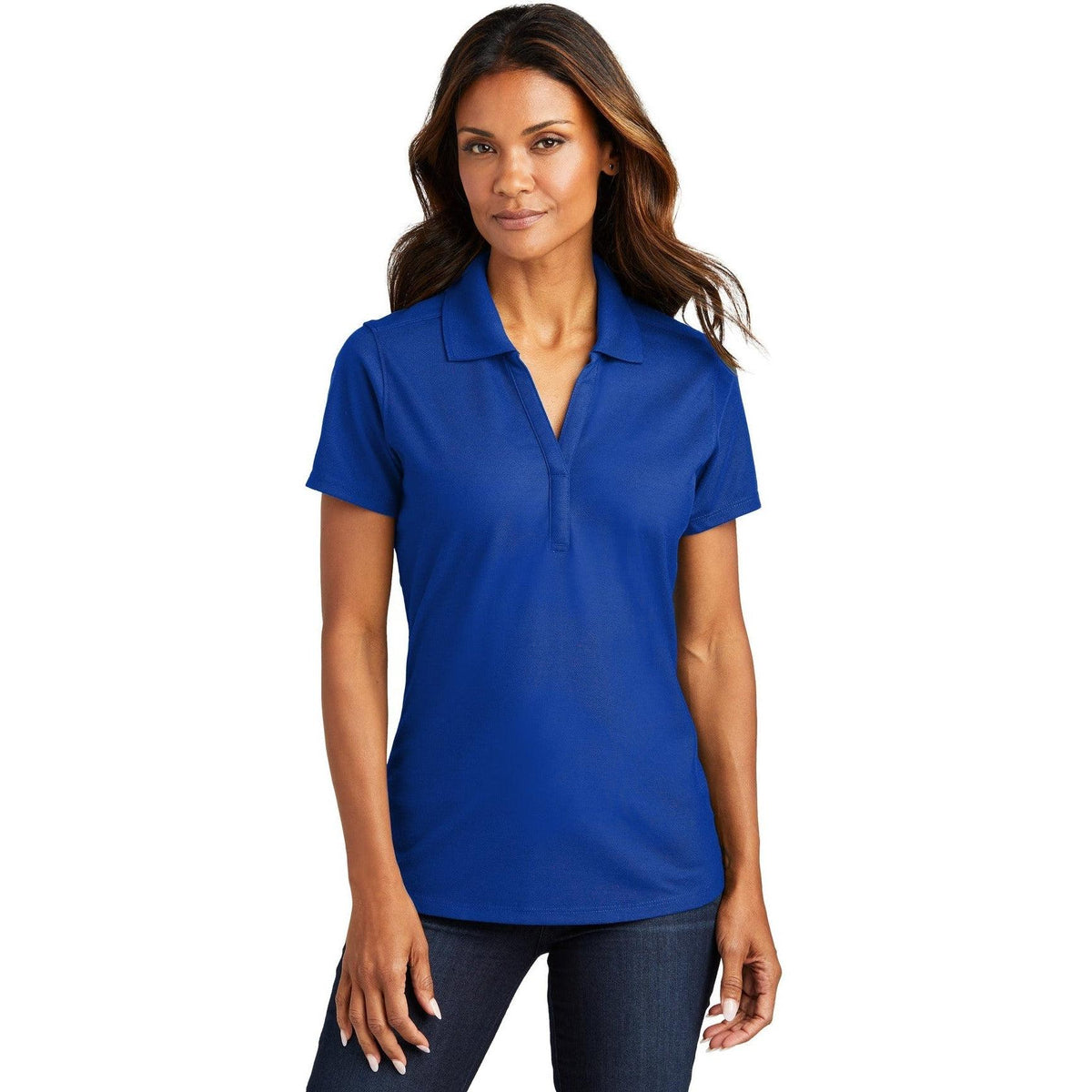 no-logo Port Authority Women's EZPerformance Pique Polo-Regular-Port Authority-Thread Logic