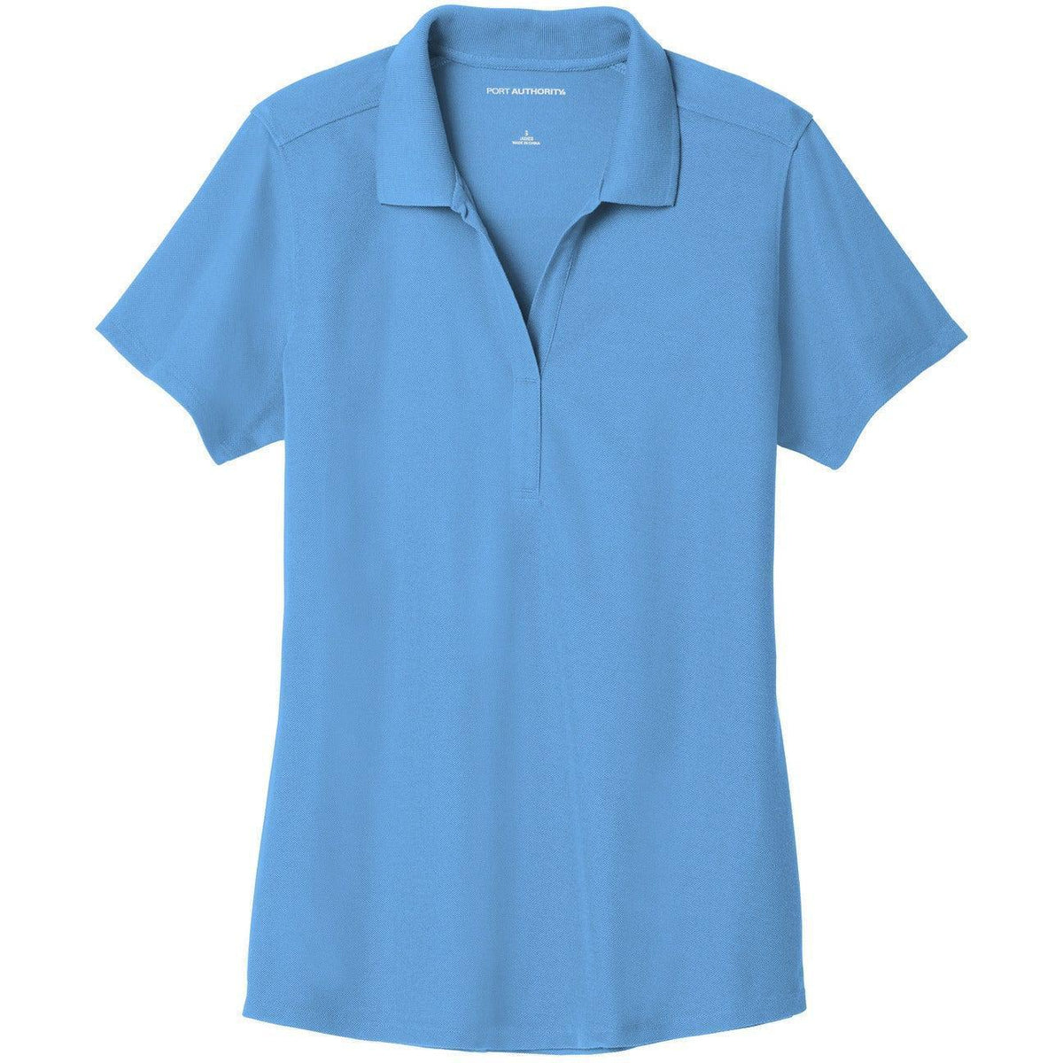 logo-left Port Authority Women's EZPerformance Pique Polo-Regular-Port Authority-Carolina Blue-XS-Thread Logic
