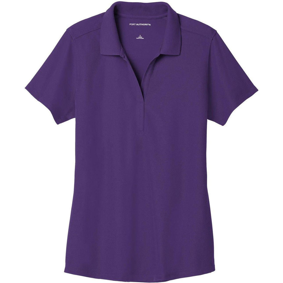 logo-left Port Authority Women's EZPerformance Pique Polo-Regular-Port Authority-Majestic Purple-XS-Thread Logic